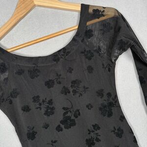 Pink Blush Bodycon Dress Black Mesh Lace Floral Pattern